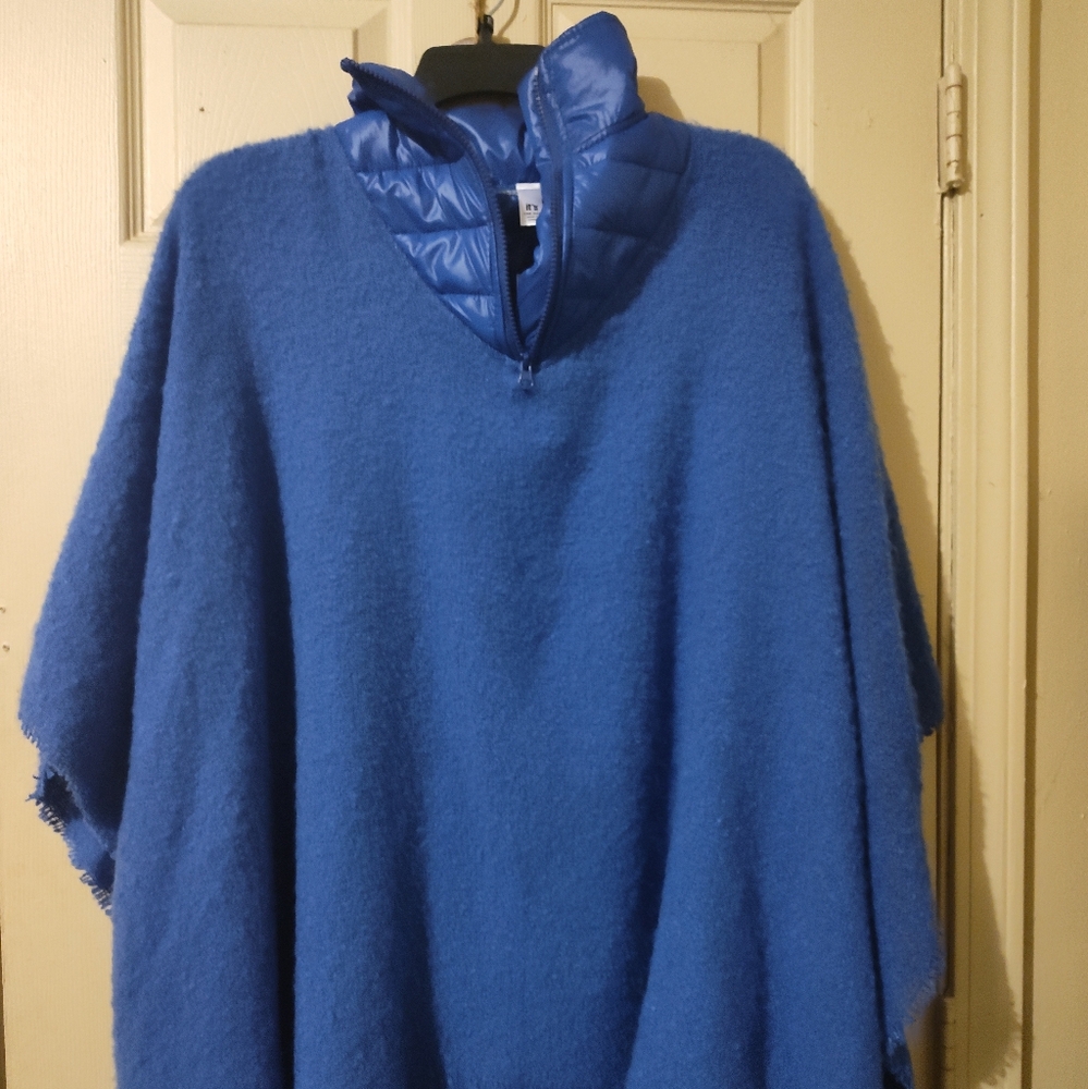 Blue puncho